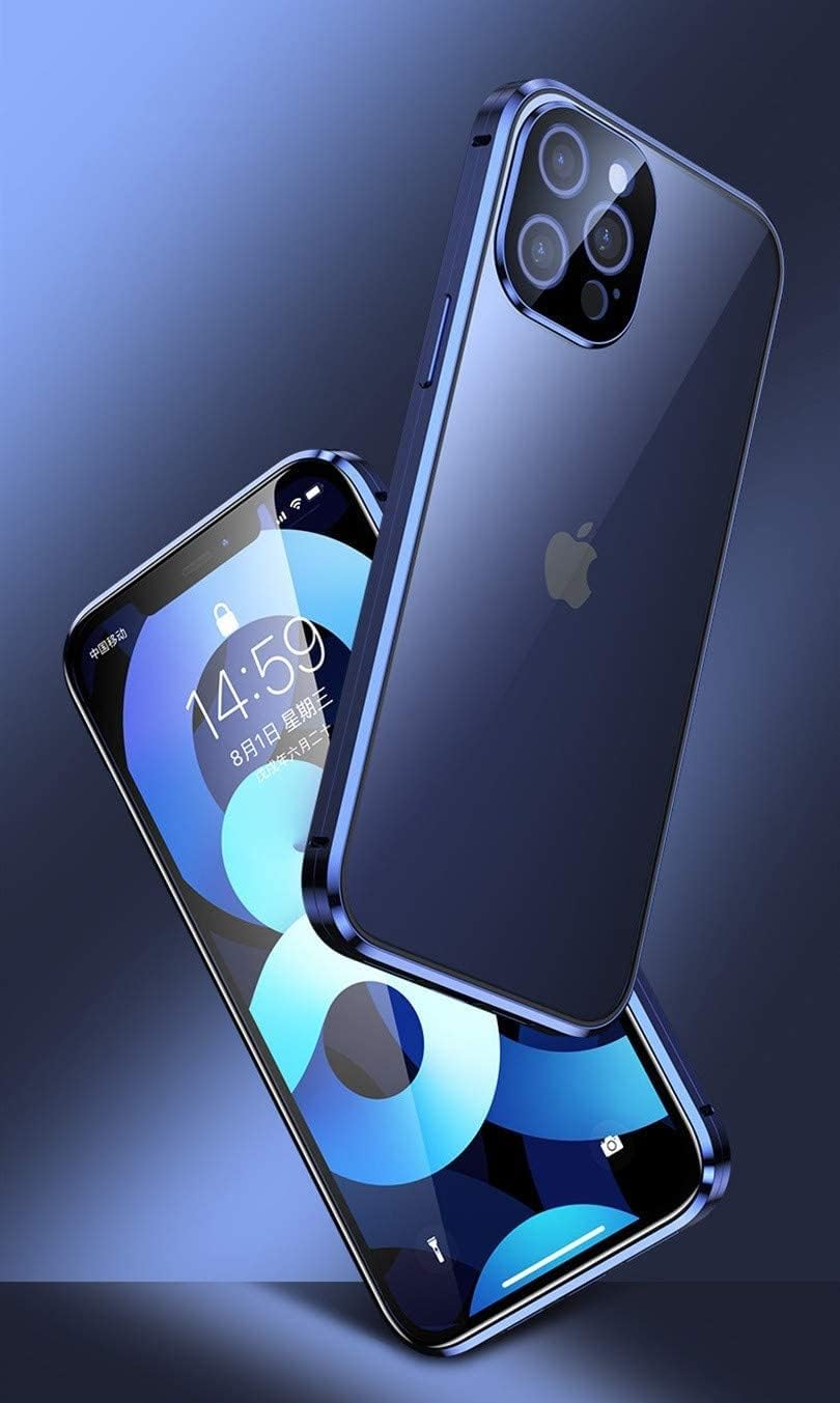 HENGHUI Funda magnética con cerradura para iPhone 14 Pro Max con protector de lente de cámara, protector de pantalla, bloqueo de seguridad 360,