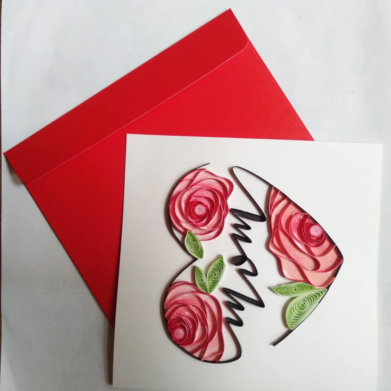 sdfsdf Tarjeta de felicitación de cisnes para el día de la madre, tarjeta de flores florales, tarjeta de agradecimiento, tarjeta de felicitación 3D