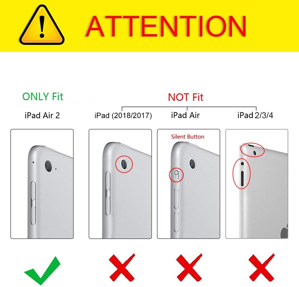 BENTOBEN Funda para iPad Air 2, híbrida a prueba de golpes con soporte, silicona protectora y material de policarbonato duro, naranjaverde