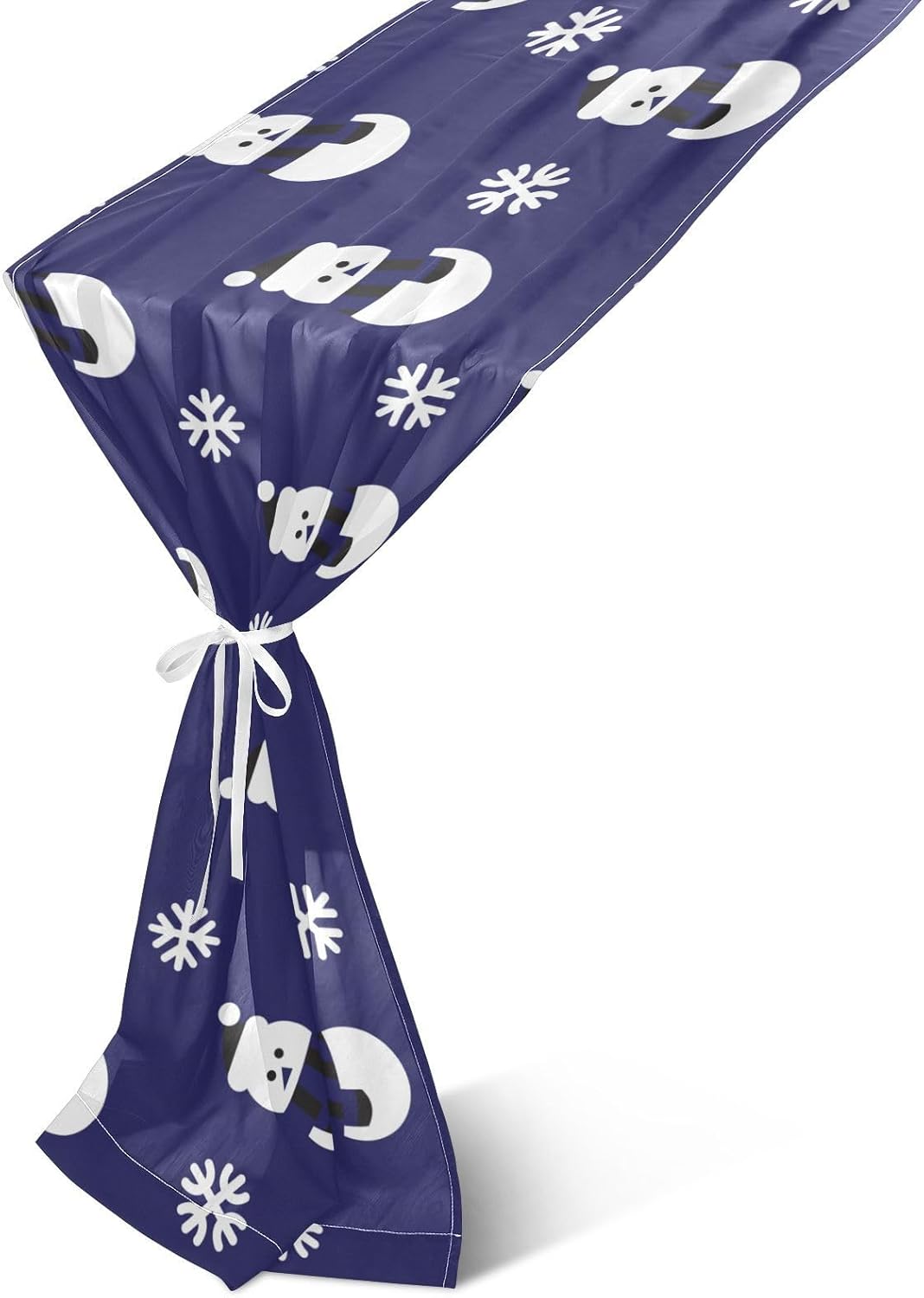Christmas Snowman Blue Table Runner Fall Table Runners for Desk Decor Christmas Table Runner 120 Inches Long