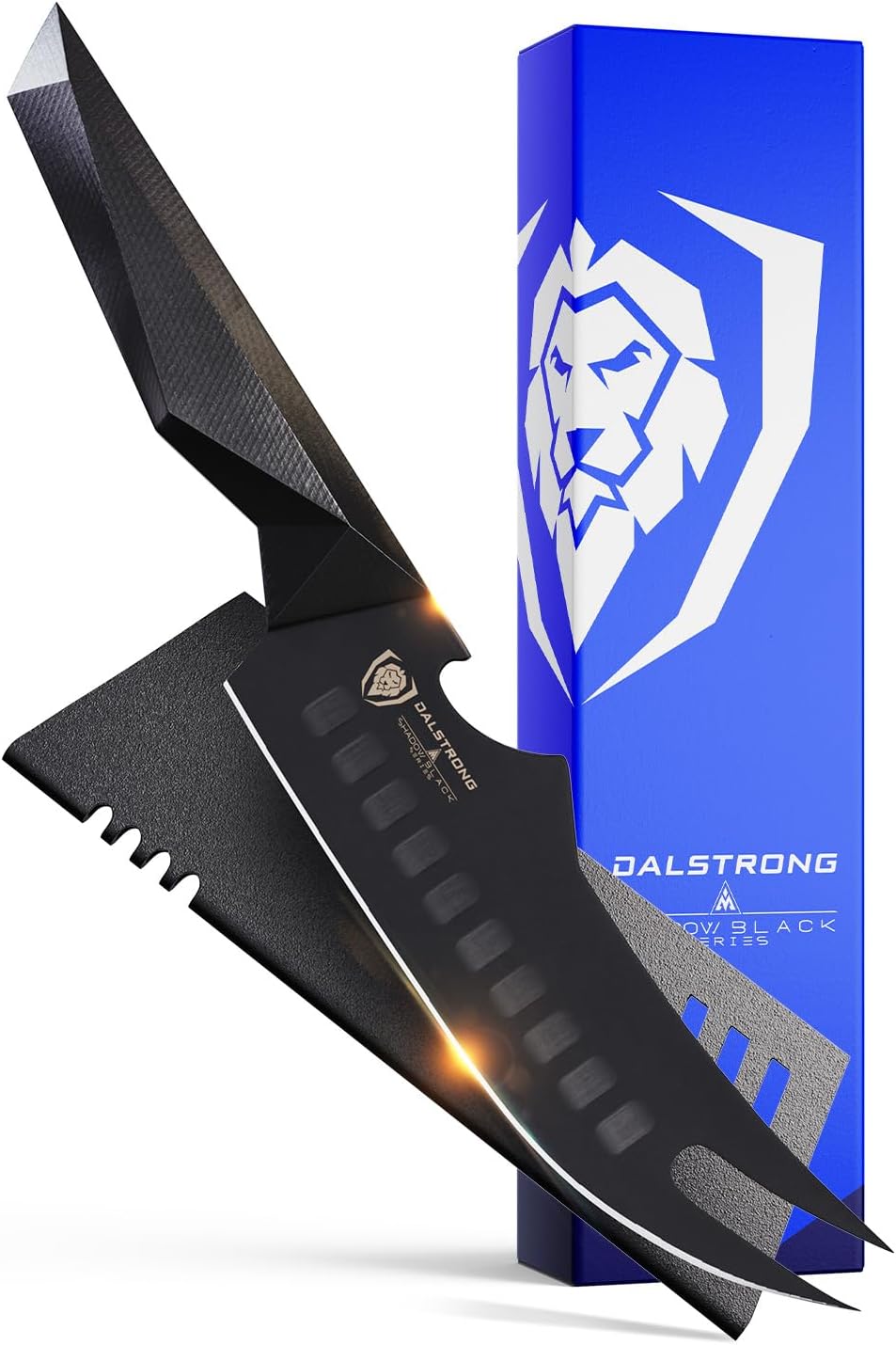 Dalstrong BBQ Pitmaster – Cuchillo para carne, 6.5 pulgadas, serie Shadow Black, recubierto de nitruro de titanio negro, cuchillo de cocina de alto