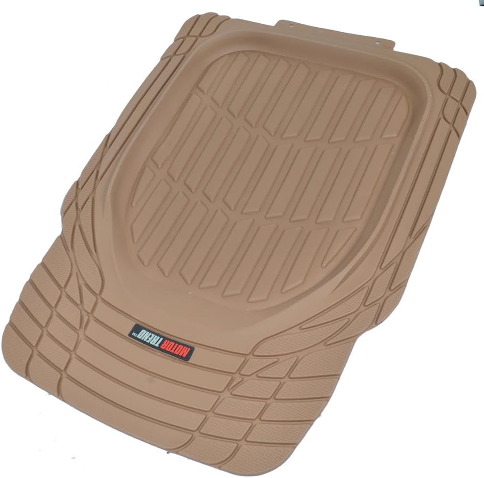 Motor Trend FlexTough tapetes para piso de caucho, de gran capacidad, base gruesa y forro para carga, para todos los climas juego de cobertura