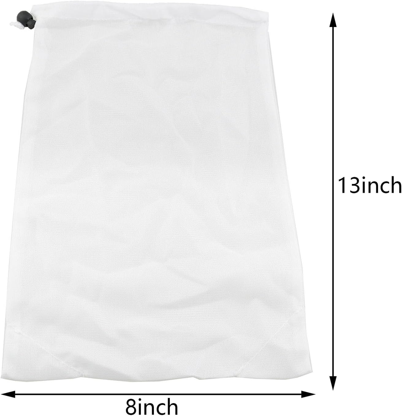 2 bolsas de red de filtro de malla fina para aspiradora de hojas, limpiadores de piscinas, terminador, red de repuesto de 8 x 13 pulgadas