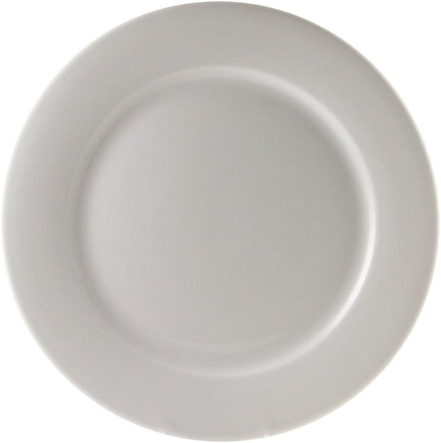 10 Strawberry Street Bistro – Plato llano de 10.5 pulgadas, juego de 6, 10 pulgadas, color blanco