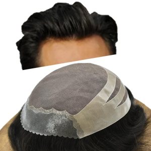 Tupé para hombre para hombre, sistema de cabello humano real, repuesto para hombres, mono fino, sistema de cabello para hombre, protesis capilar Tupé para hombre para hombre, sistema de cabello humano real, repuesto para hombres, mono fino, sistema de cabello para hombre, protesis capilar