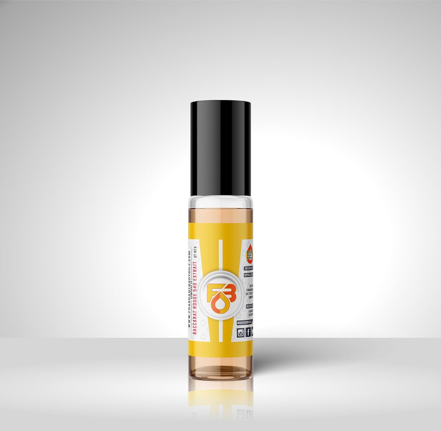 FragrantBodyOilz Impresión de 540 Baccarat Rouge EXTRAIT Oil 13oz Roll On Perfume Colonia Oil