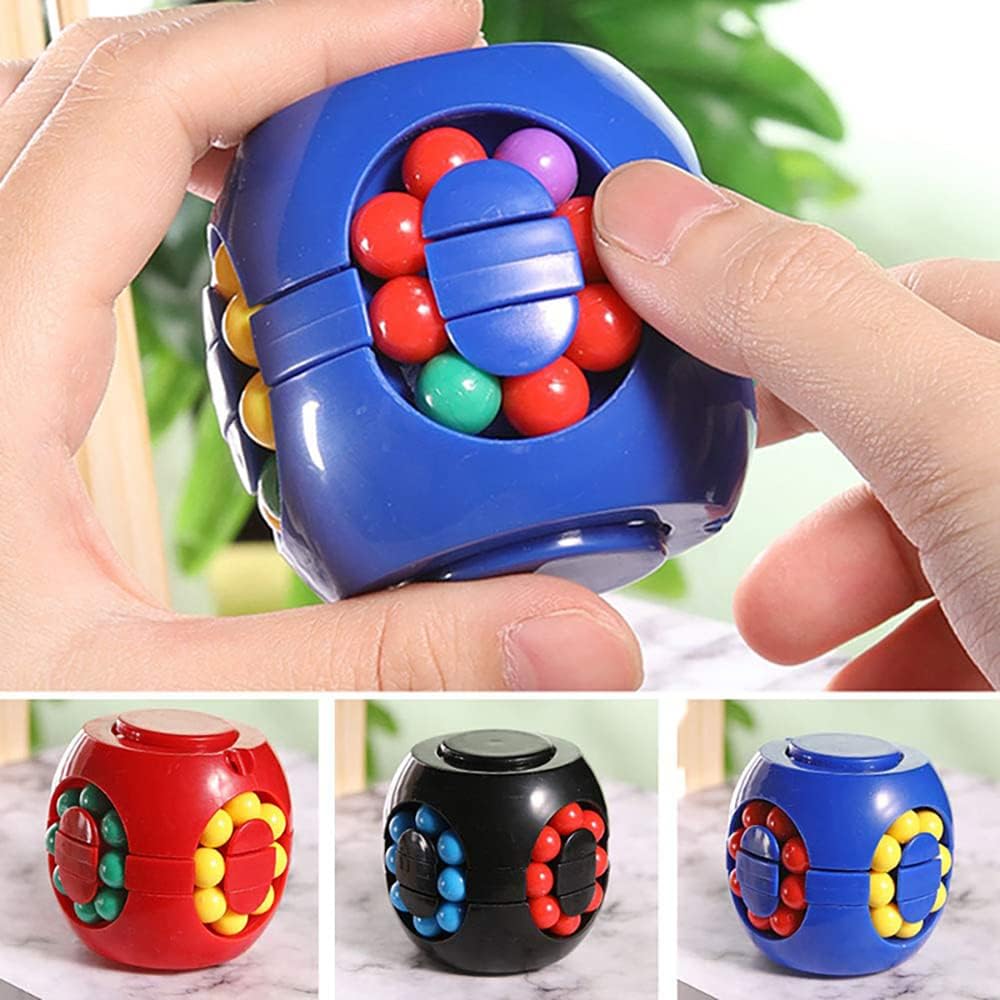 Cubo mágico de frijoles giratorios Fidget Puzzle Juguetes Pelota Anti Estrés Juegos de IQ Educativo Sensorial Regalo de Pascua para niños, niñas,