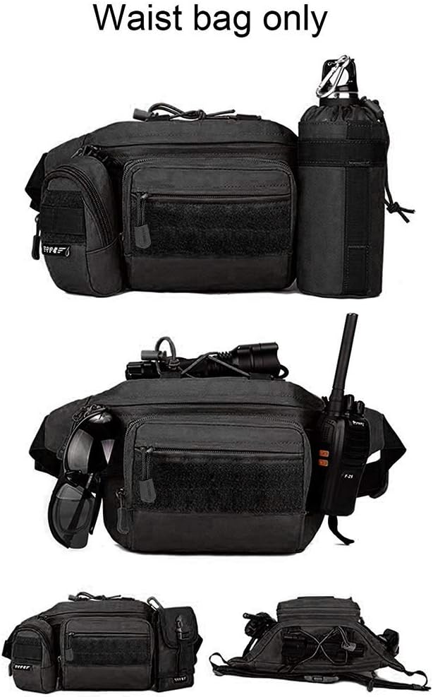 Huntvp Cangurera militar táctica, impermeable, para excursiones, alpinismo, actividades al aire libre.