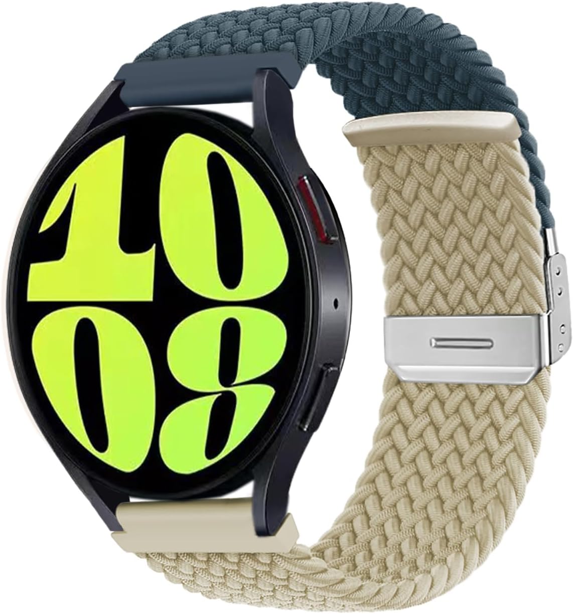 Correa trenzada de 0.78 pulgadas compatible con Samsung Galaxy Watch 6&5&4 de 1.575 pulgadas, 1.732 pulgadas, Watch 4 Classic de 1.654 pulgadas,