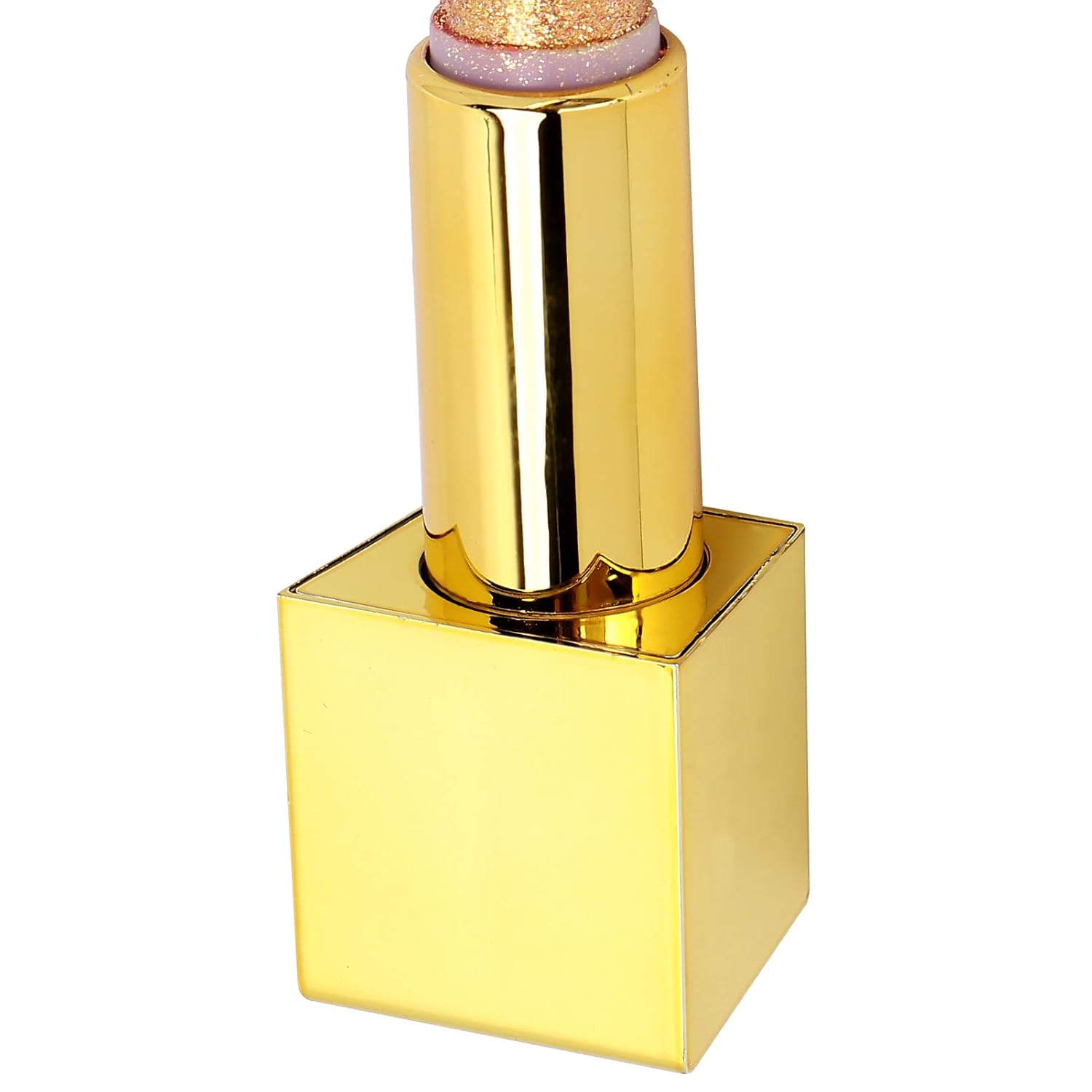 Barra de labios Gold Bar de 0.12 oz, de larga duración, hidratante y suave maquillaje de labios cosméticos (lápiz labial dorado 1 # edición