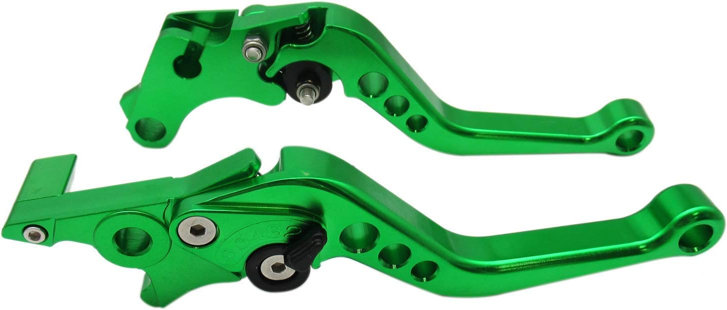 Palanca de embrague de freno corto CNC verde de 6 posiciones para Honda CBR250R 2011-2013, CBR300R 2014-2016, CB300FFA 2014-2016, CB400FCB400R