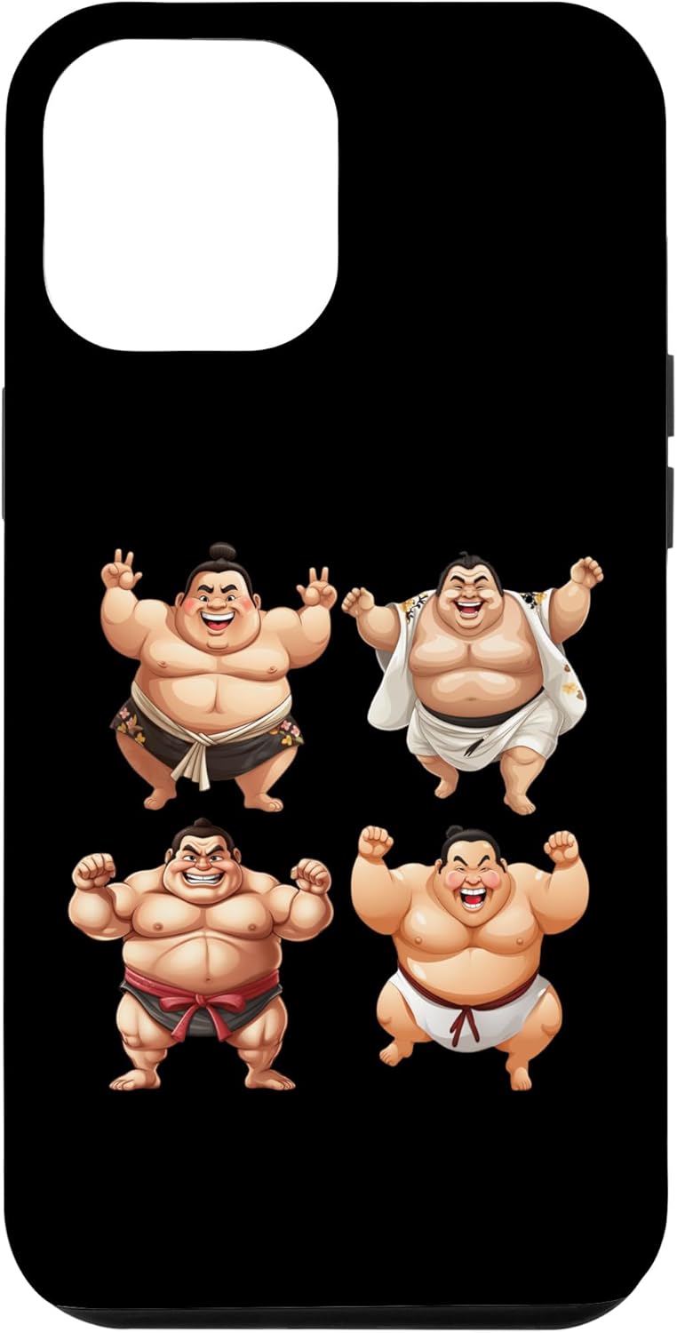 iPhone 14 Plus Funny fat sumo wrestler 4 sumo wrestlers Case