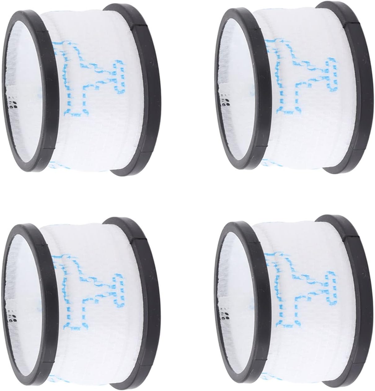 EMUKOEP 4pcs Vacuum Cleaner Replacement Filter Vacuum Cleaner Accessories Filters for INSE S600 S6P S6 Vacuum Cleaner Parts White