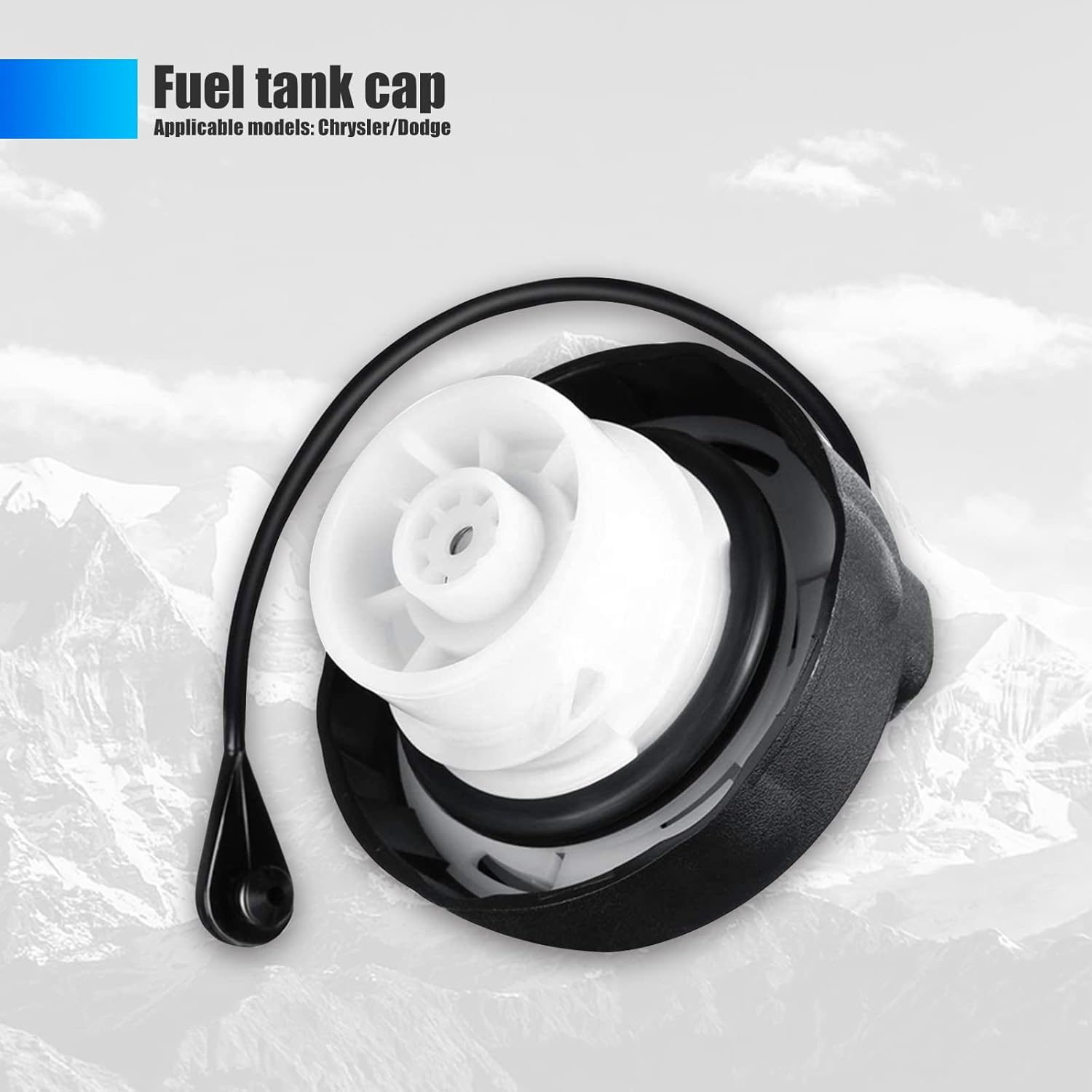 Pack-1 – Tapa de combustible para automóvil, 52030377AB 5278632AG 5278632AG Tapa de gasolina de repuesto para Chrysler Dodge (negro)