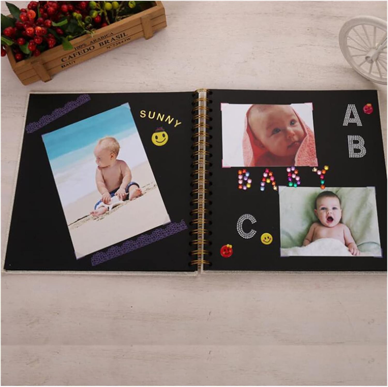 Cuaderno de viaje de aniversario, álbum de fotos de papel, álbum de fotos de fotografía para bebé, álbum de fotos, álbum de fotos, álbum de fotos,