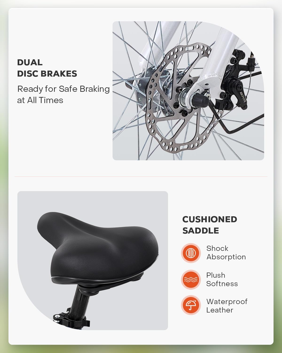 Viribus Triciclo para adultos, triciclo de 7 velocidades para adultos con doble cadena, triciclos para adultos para mujeres, hombres y personas