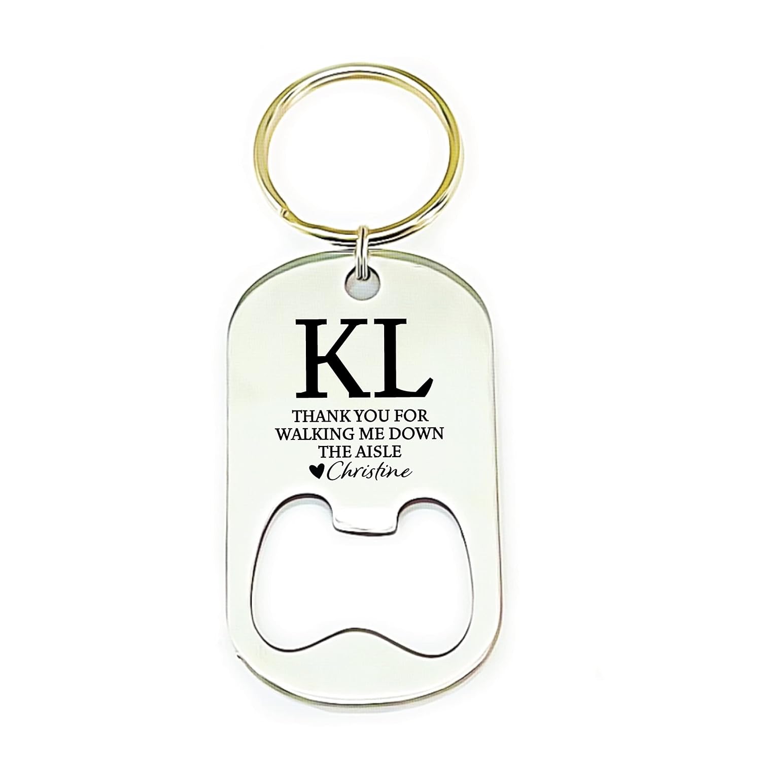 Thank You For Walking Me Down The Aisle Bottle Opener Keychain Father Of The Bride Gift Idea Uncle Gift Stepdad Gift on Wedding Personalized