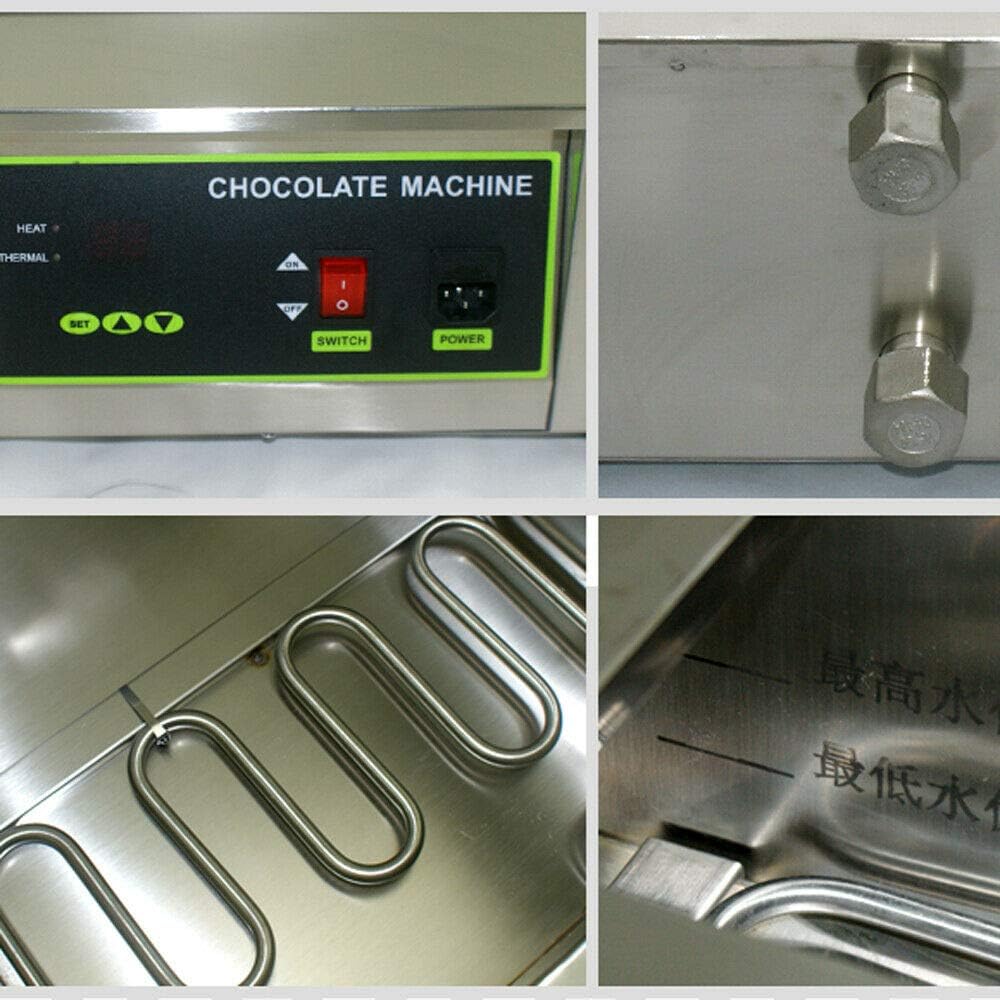 Olla de fusión de chocolate eléctrico de acero inoxidable Melter 1 tanque termostato calentador de chocolate máquina 110 V 1000 W