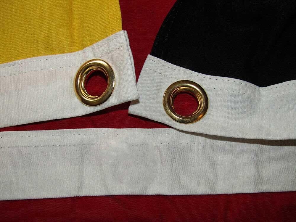 Premium 3×5 Embroidered Germany Plain Country Cotton Flag Large 3’x5′ Grommets