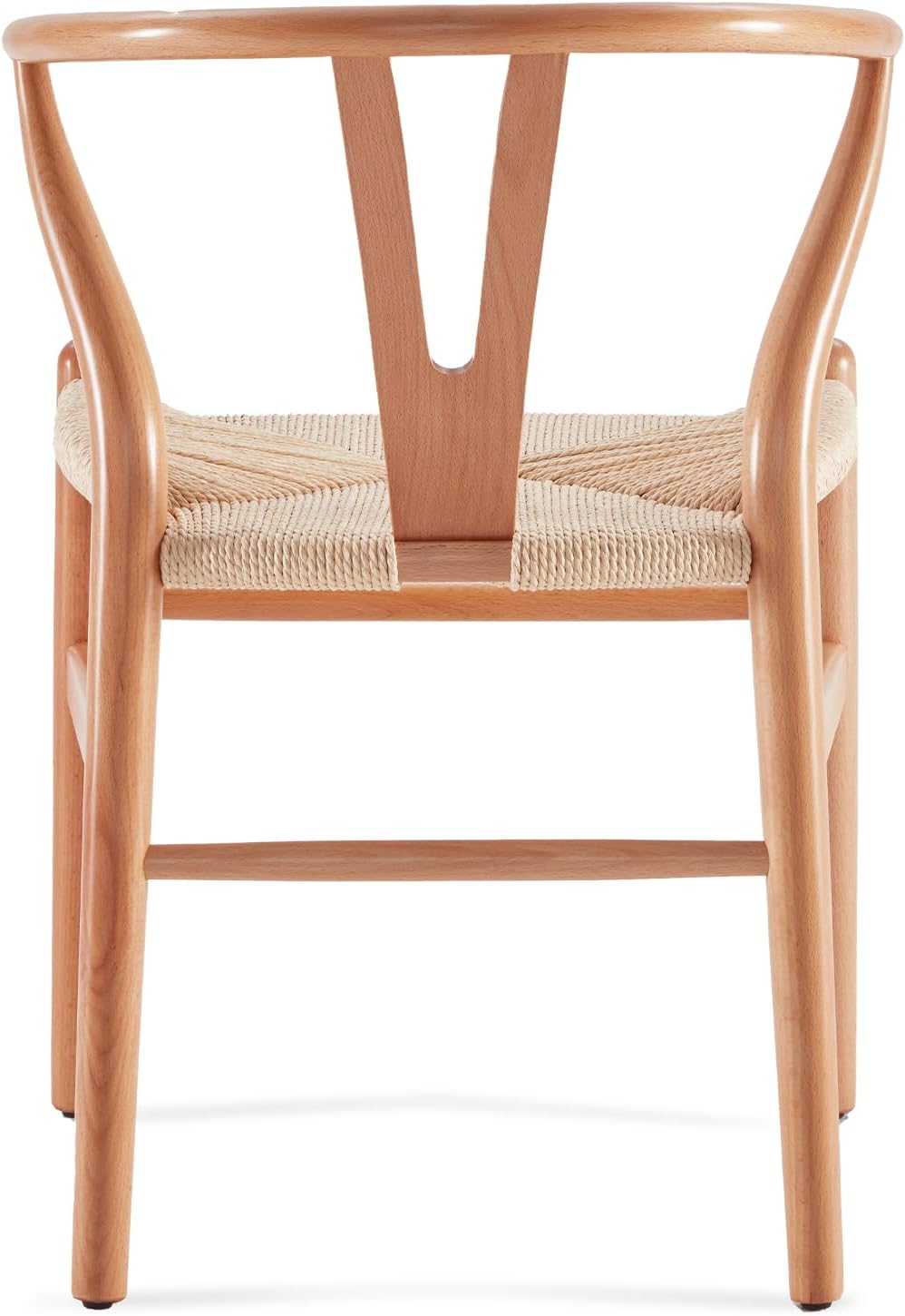 STARY Juego de 2 sillas de comedor Wishbone de madera moderna de mediados de siglo para tu casa de playa, naturaleza
