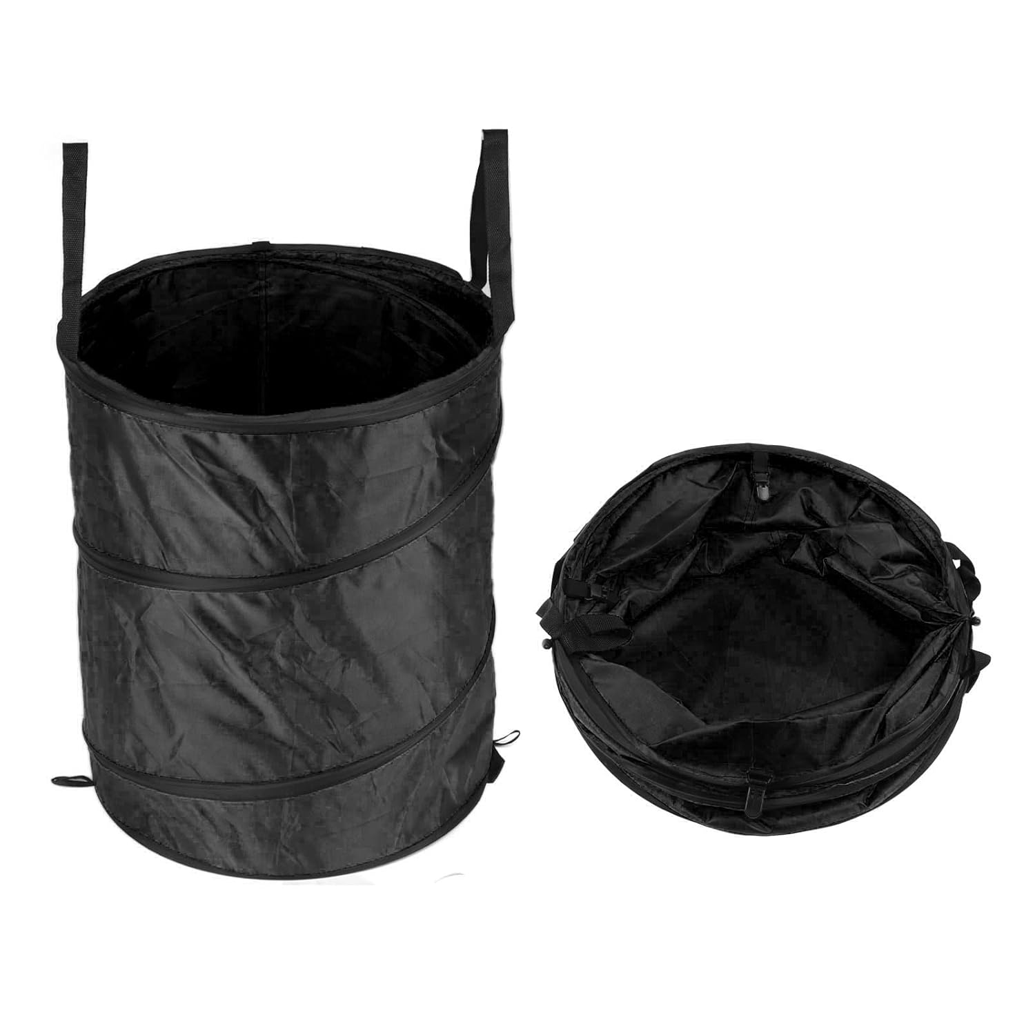 Cubo de basura plegable, resistente al agua, tela Oxford, anillos de acero reforzados, para camping, papelera, plegable, portátil, plegable, para