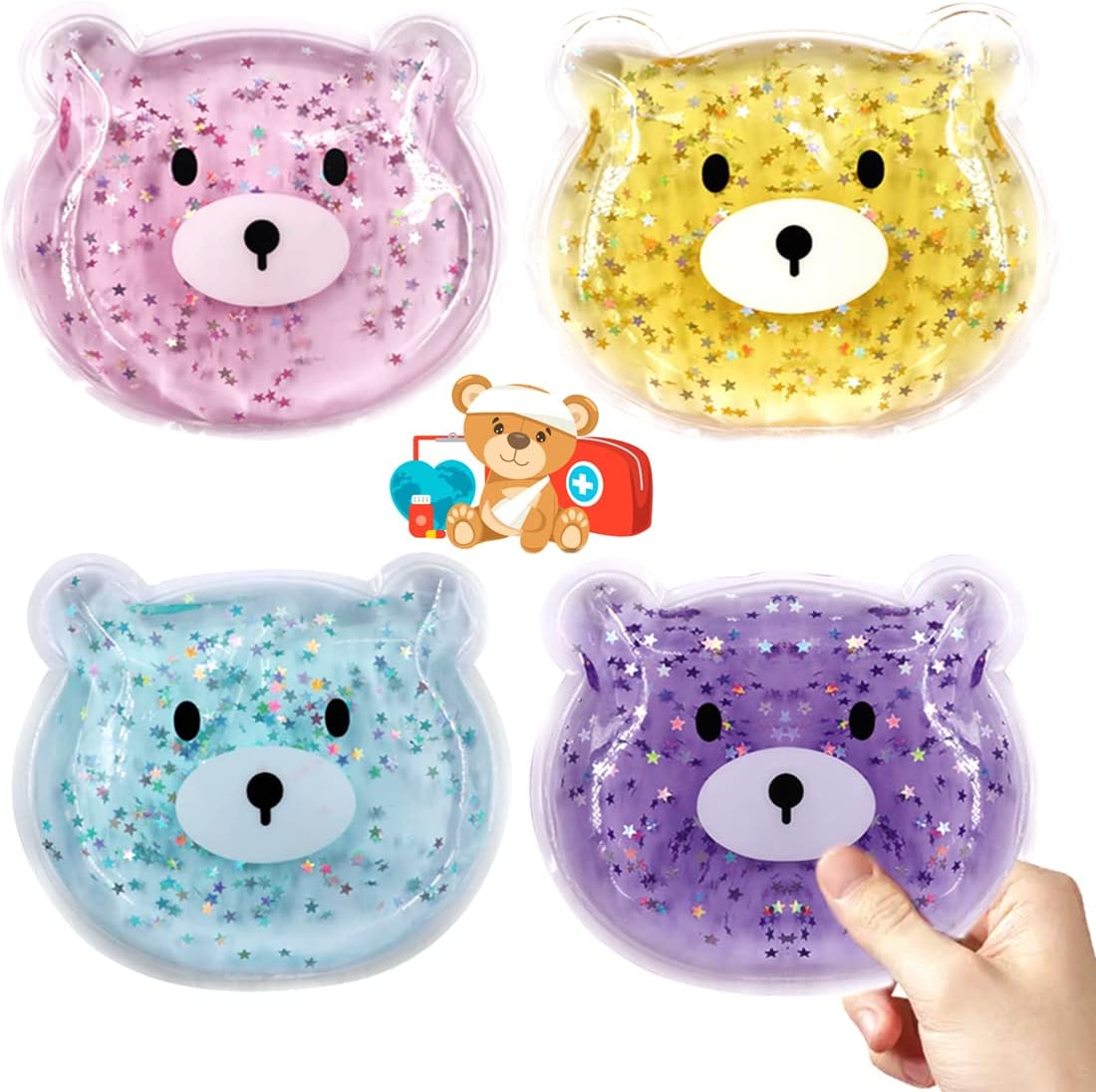 Boo Boo – Bolsas de hielo frío caliente para aliviar el dolor, bolsas de almuerzo, bolsas de hielo, paquete de hielo de gel reutilizable para