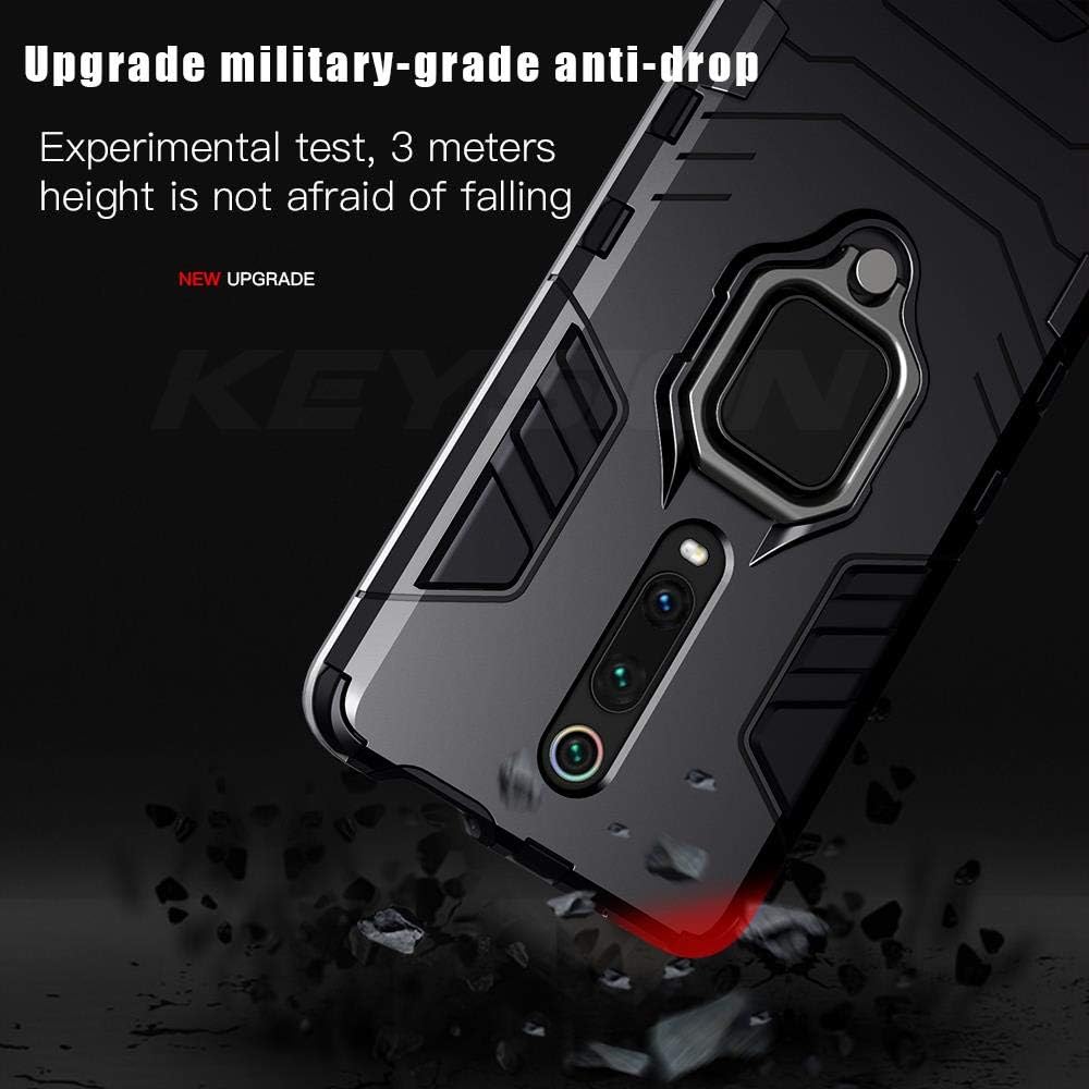 KABIOU Funda a prueba de golpes para Redmi K20 K20 Pro Note 7 7a 6 8 Pro Soporte Soporte Anillo de coche Cubierta del teléfono para Xiaomi Mi 9T Pro