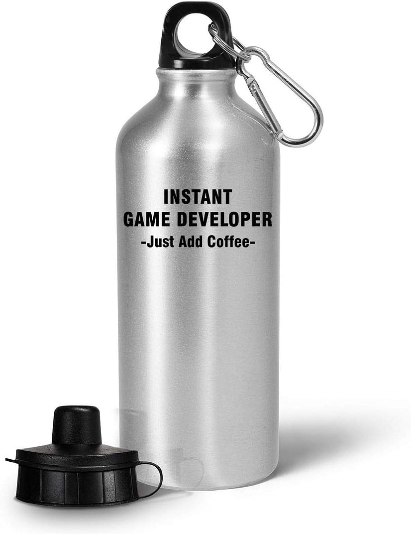 Gifts Idea for Instant Game Developer Designer Water Bottle Tumbler 20oz Reusable Drinkware – Video Gaming Design Dev Team Development Funny Cute