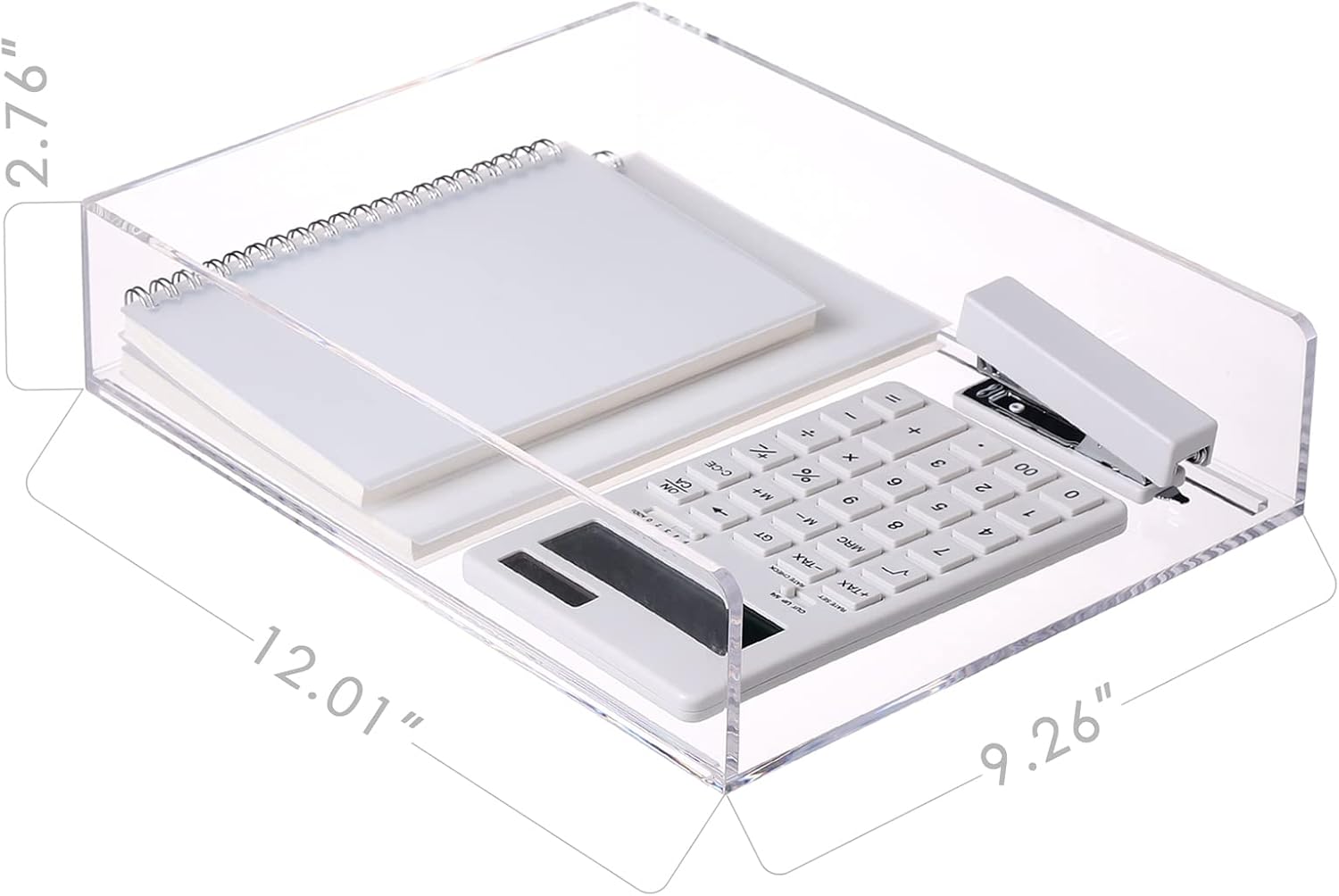 Bandeja de cartas, bandeja de papel acrílico transparente, organización de suministros de oficina para profesores escolares, organizador de archivos