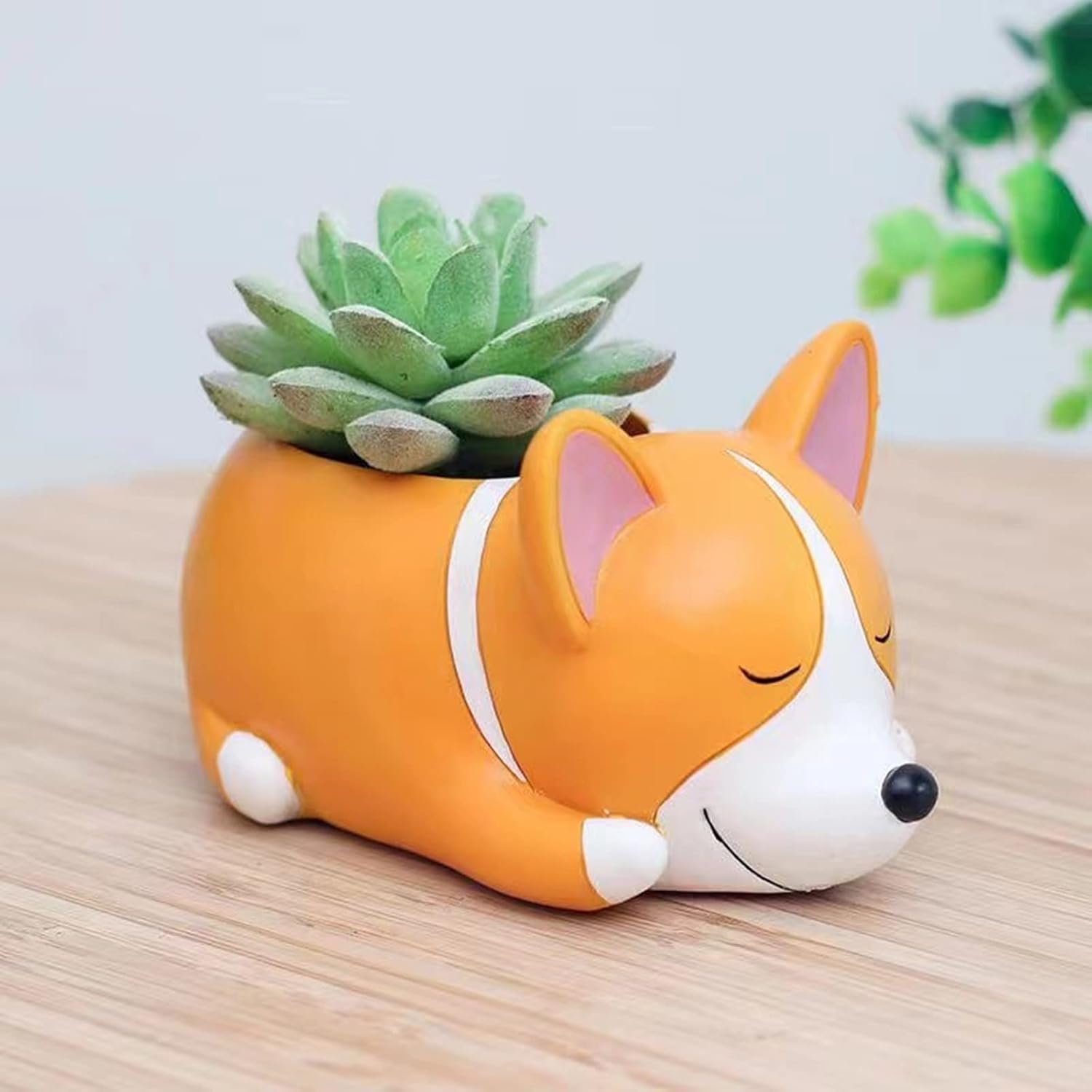 Moldes para macetas de hormigón Corgi para perros, maceta suculenta, moldes de silicona, resina epoxi, arcilla, cemento, portavelas, molde de caja