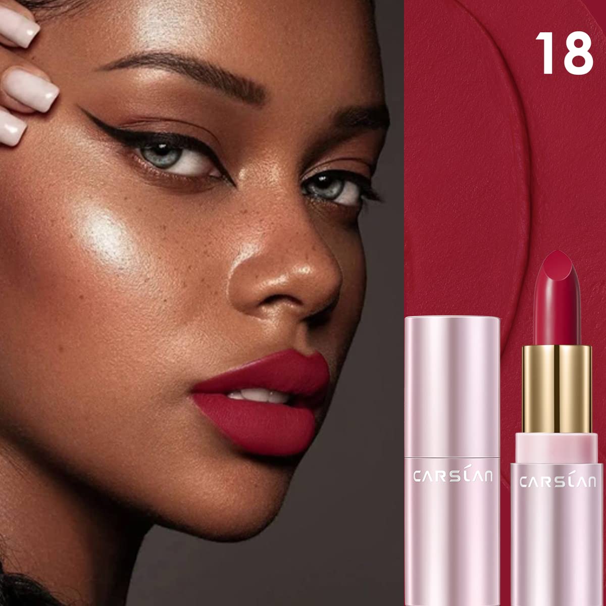 4 pintalabios lustrosos, caja de regalo de labios rojos, acabado crema, lápiz labial hidratante de larga duración, no pegajoso para mujeres