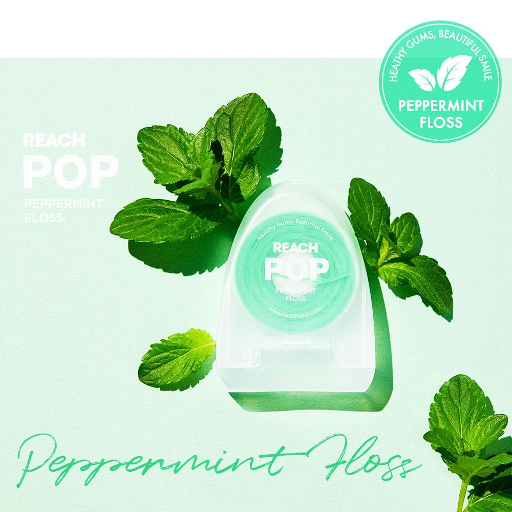 REACH Hilo dental POP  Cera vegana y sin PFAS, duradero y resistente a las trituraciones, se desliza suavemente y fácilmente  Eliminación efectiva