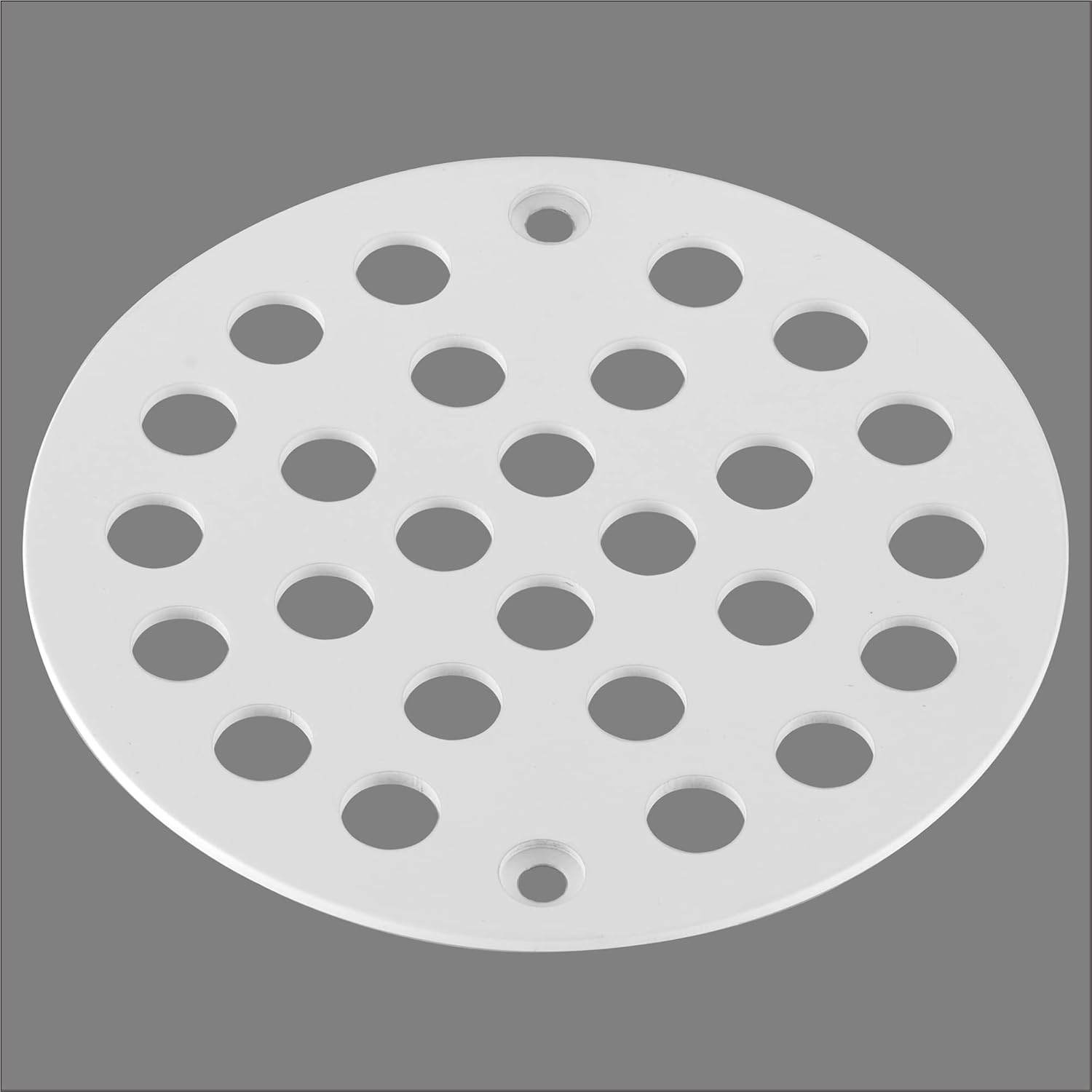 Colador de ducha atornillado de 4 pulgadas Tapa de drenaje Colador de piso de repuesto (blanco)