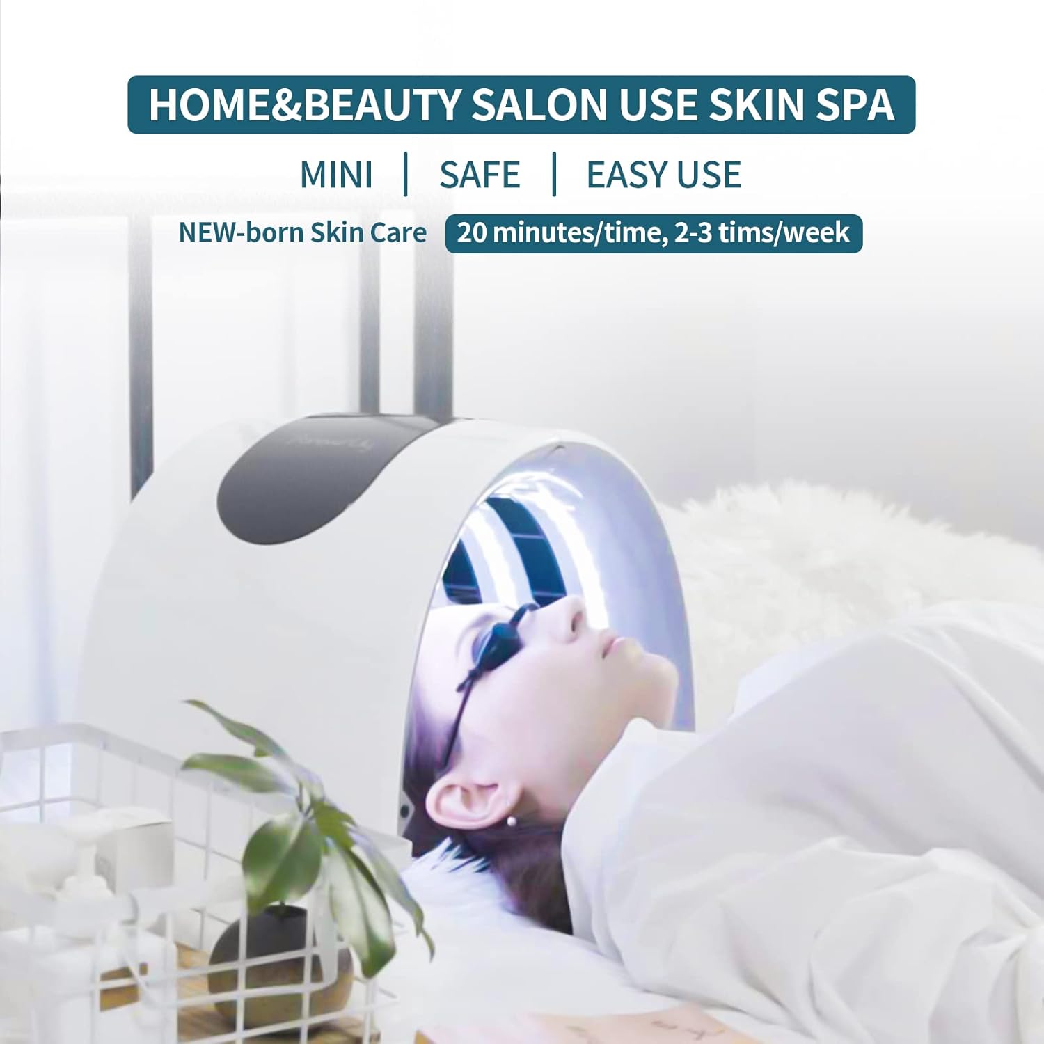 IeBilif Máquina de cuidado de la piel facial, equipo de belleza para el cuidado de la piel facial para spa, eliminación de arrugas, estiramiento de