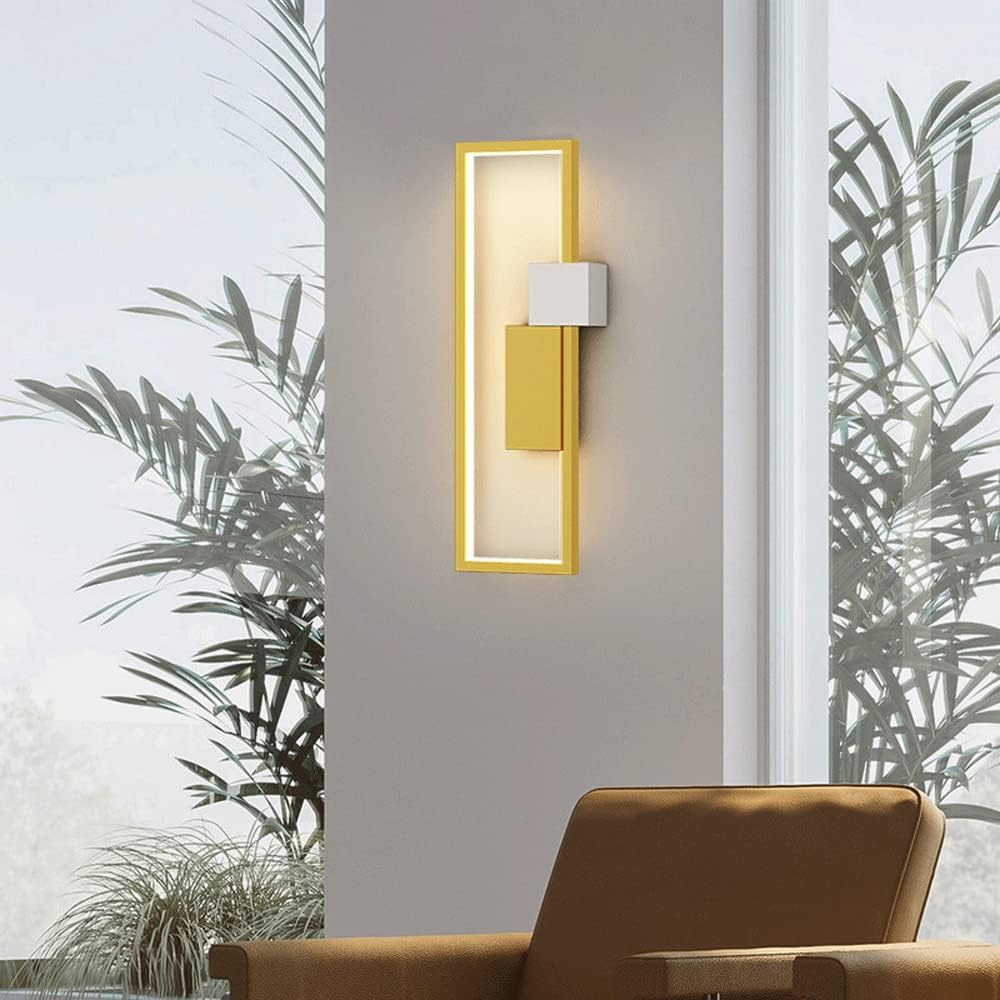 Aplique de pared de techo con geometría LED, tira larga, lámpara de pared moderna de acrílico para interiores, para dormitorio, sala de estar,