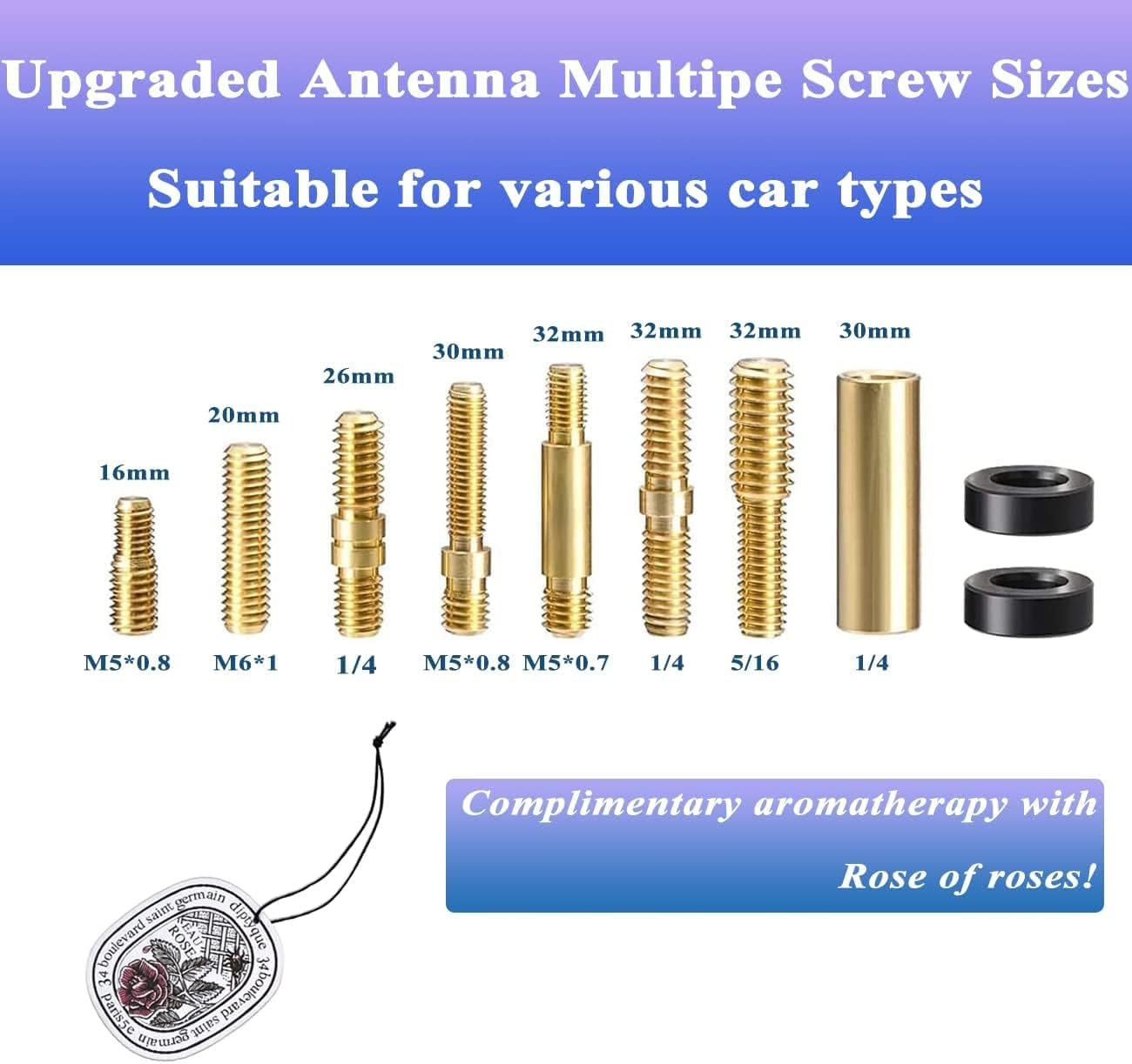 Antena de coche compatible con Jeep Wrangler JK y JL Gladiator y Ford F150 y Dodge RAM – Antena de repuesto para auto, camión, SUV, antena 50 Cal