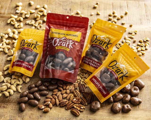 OZARK NUT ROASTERS, Semillas de girasol de chocolate, nueces saborizadas, maní confitado gourmet de clase mundial, paquete resellable (16.0 onzas)