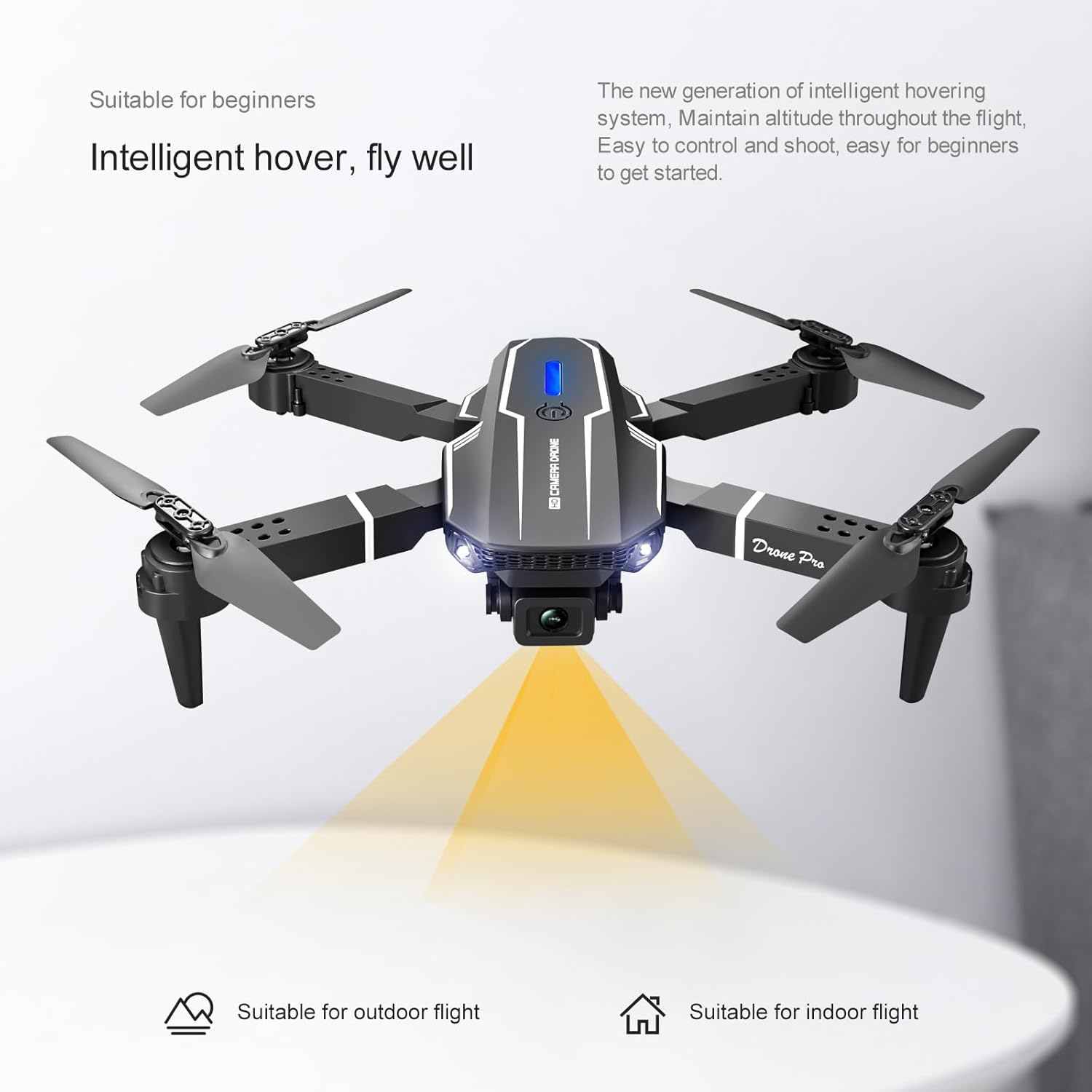 ZnLyrion Mini dron con cámara dual 1080P HD para principiantes aficionados, FPV, duración de batería extendida, modos de vuelo versátiles, diseño