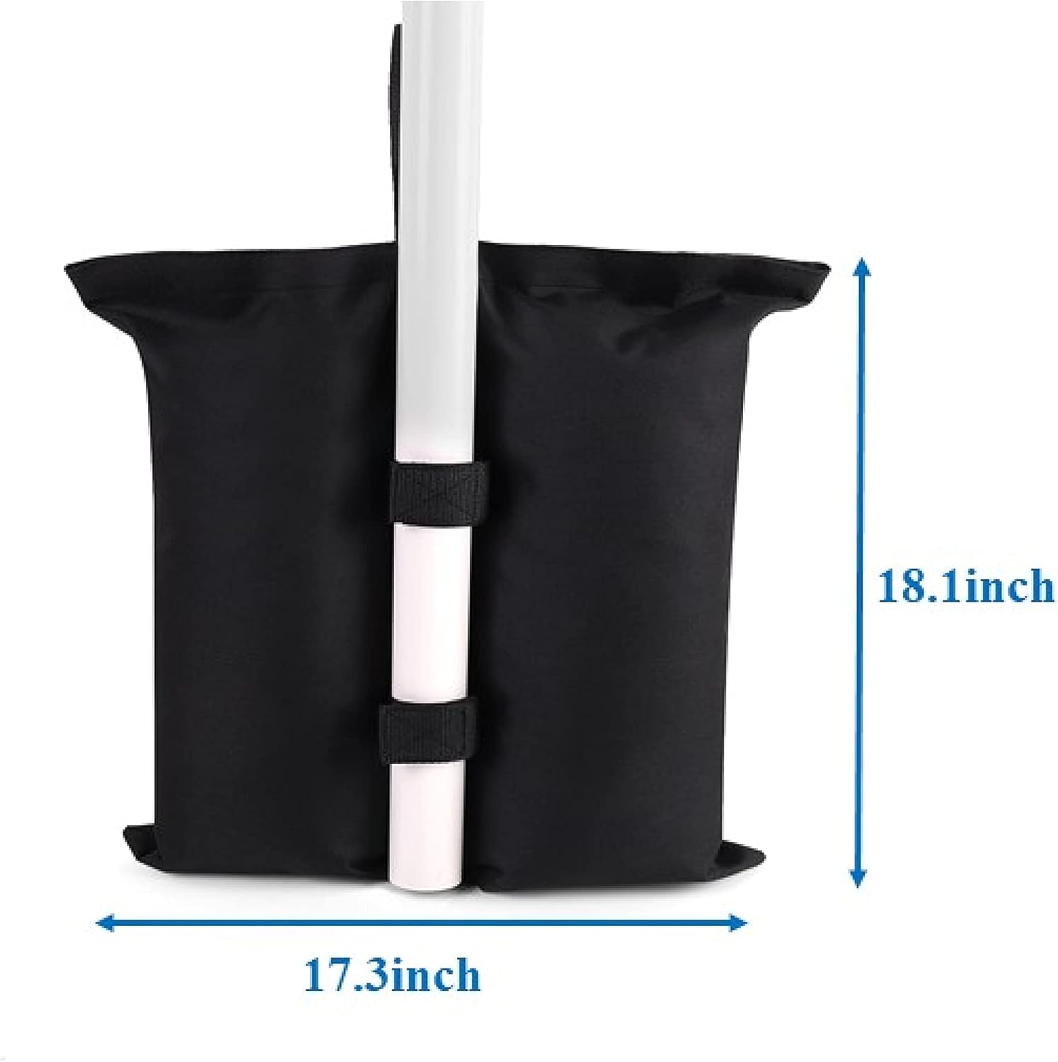 Sacos de arena resistentes para patas de toldo de refugio solar instantáneo al aire libre (grande, 6 unidades x 17.3 x 18 pulgadas, negro)