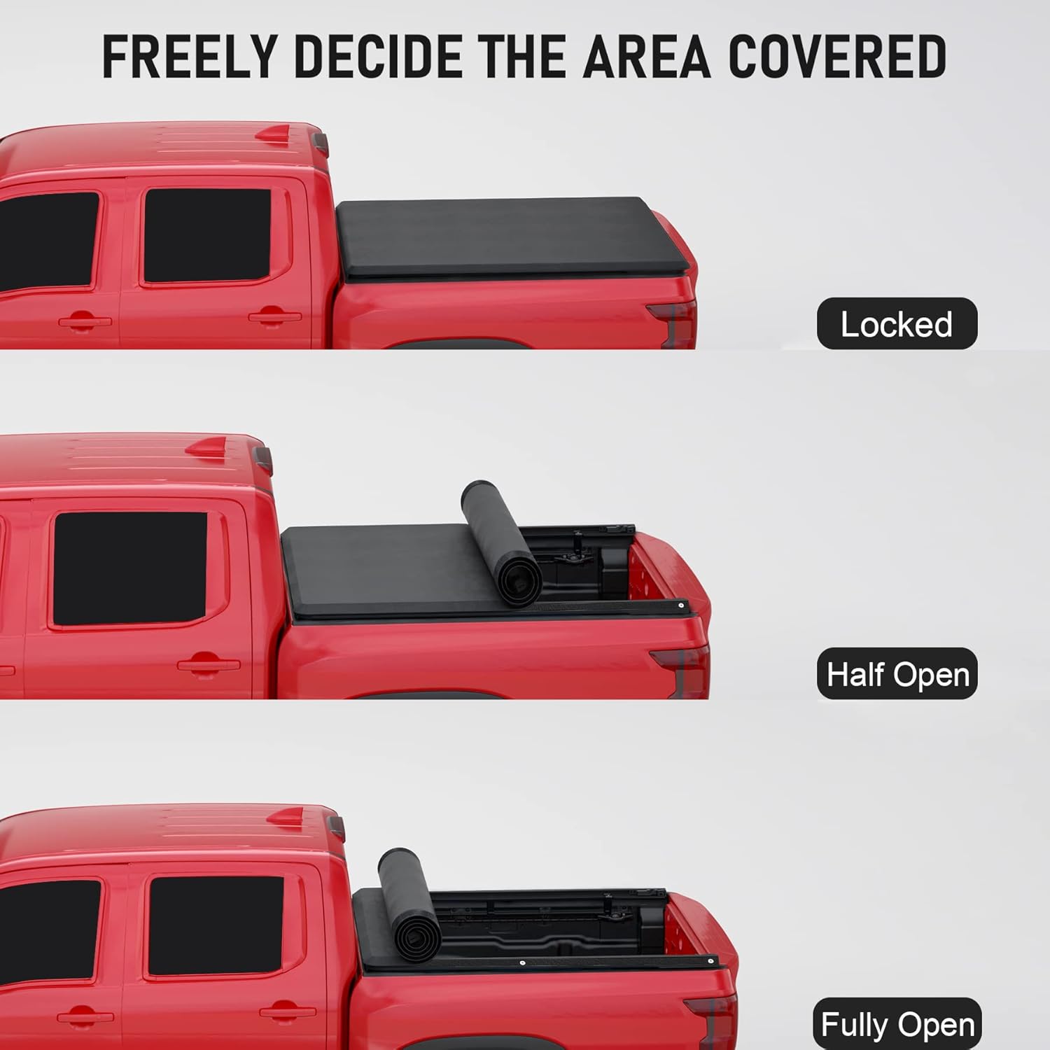 JDMSPEED Funda enrollable suave para caja de camioneta compatible con Nissan Titan 2004-2015 de 5.5 pies, accesorios solo para modelos con sistema