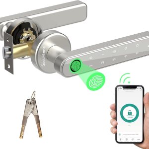 Secustone Cerradura de puerta de huellas dactilares, cerradura de puerta de entrada sin llave, perilla inteligente 4 en 1 con código de Secustone Cerradura de puerta de huellas dactilares, cerradura de puerta de entrada sin llave, perilla inteligente 4 en 1 con código de