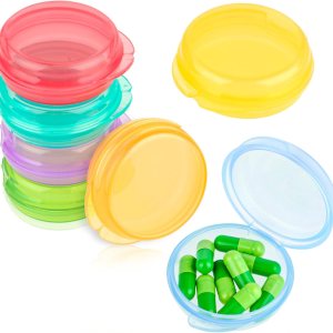 Amabro Pequeña caja organizadora de pastillas, 7 pastilleros de viaje, portátil, contenedor de píldoras diario, mini estuche para píldoras para Amabro Pequeña caja organizadora de pastillas, 7 pastilleros de viaje, portátil, contenedor de píldoras diario, mini estuche para píldoras para
