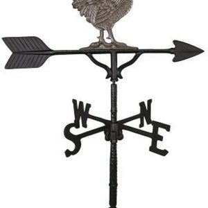 Veleta de 32 pulgadas con adorno de gallo de hierro sueco Veleta de 32 pulgadas con adorno de gallo de hierro sueco