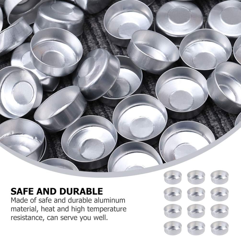SEWACC 300 piezas de latas de luz de té de aluminio, vasos de cera para velas, caja vacía, lata de té de metal, recipiente para hacer velas
