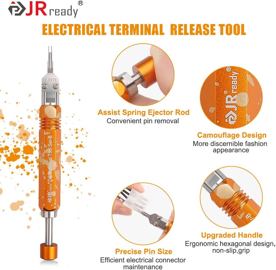 JRready Extractor de pasador de varilla eyectora DAP-D173, herramienta de extracción Mini-Fit Jr (equivalente a Molex 11-03-0044), herramienta de