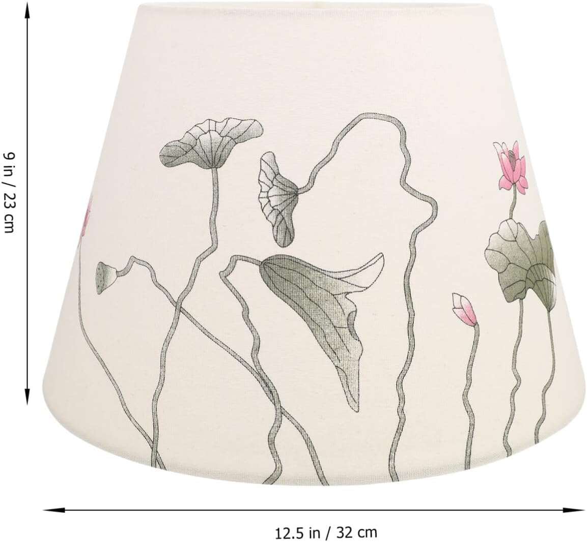 OSALADI Lámpara de tela para lámpara de mesa, pantalla de metal, blanco, estilo chino, lámpara de noche, pantalla decorativa