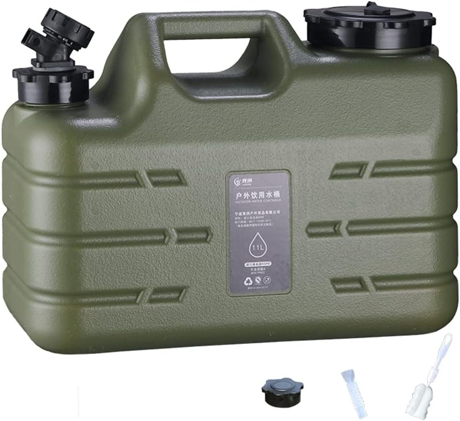 Contenedores de almacenamiento de agua, contenedor de agua para camping, tanque de agua portátil con grifo, cubo de campamento con jarra de agua de
