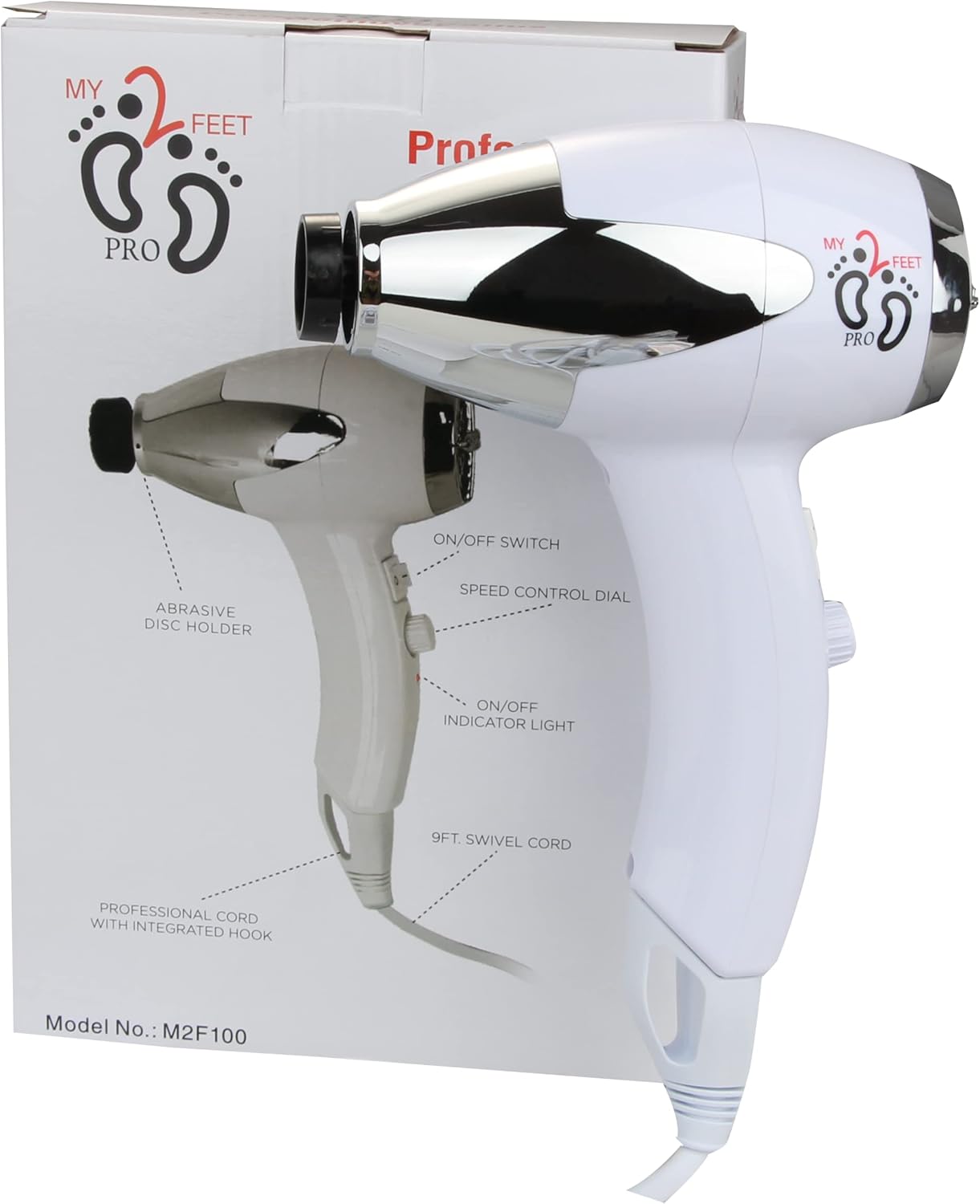 My2Feet – Removedor eléctrico profesional de callos+discos de repuesto, color blanco