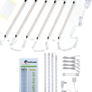 (4) Kit de barra de luz de pantalla LED de 16 pulgadas de color blanco puro de 6000 K y (6) barras de luz enlazables de 12 pulgadas de color blanco (4) Kit de barra de luz de pantalla LED de 16 pulgadas de color blanco puro de 6000 K y (6) barras de luz enlazables de 12 pulgadas de color blanco