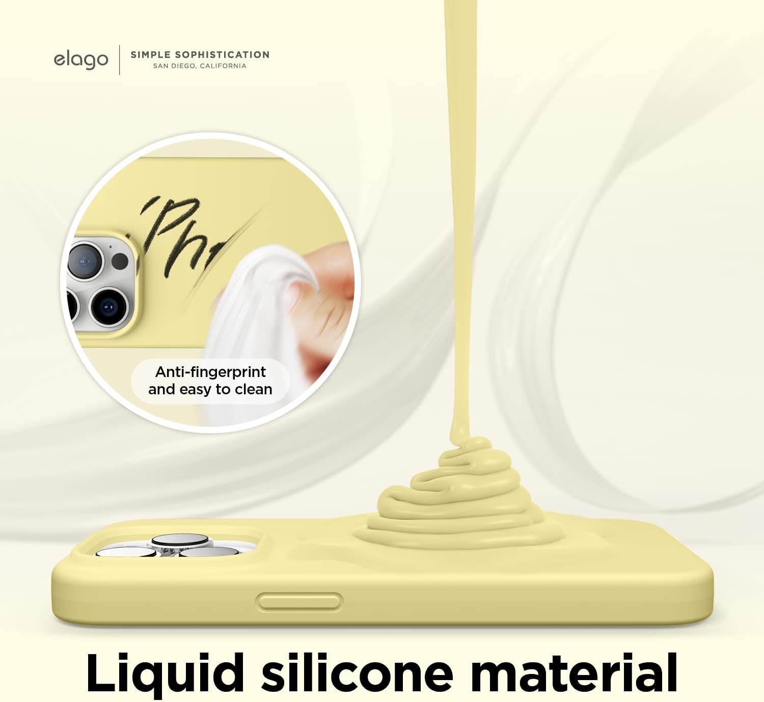 elago Compatible con iPhone 14 Pro, funda de silicona líquida, funda protectora de cuerpo completo, a prueba de golpes, teléfono delgado, forro de